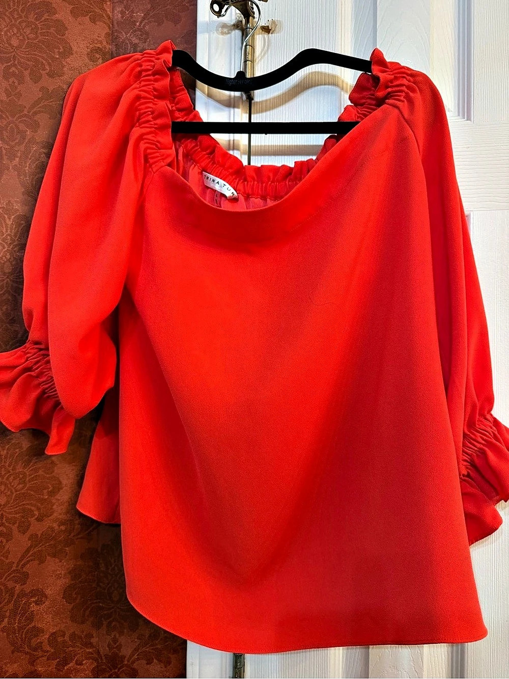 Trina Turk Astronomical Top Red Blouse